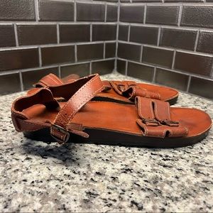 Ferrari men’s sz 46/12 brown leather sandals. EUC!!